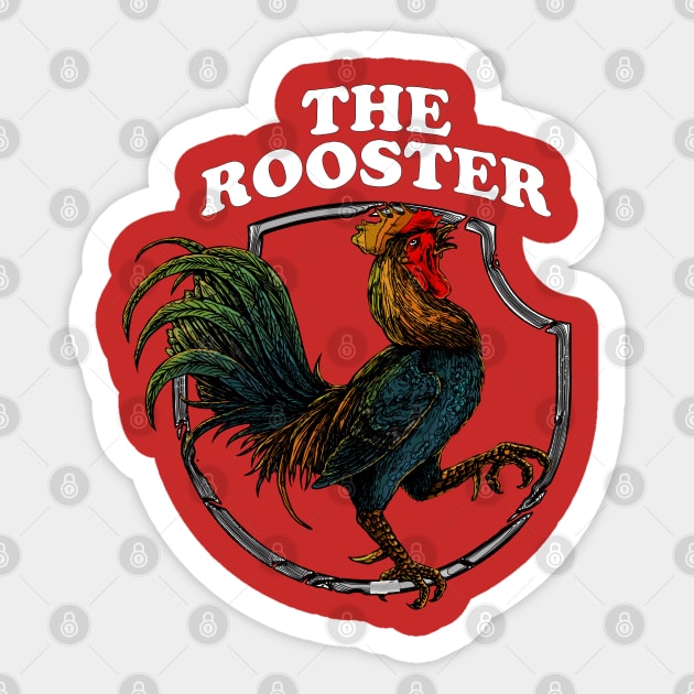 The Rooster Sticker by Mako Design 